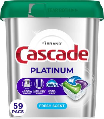 Cascade Platinum Dishwasher Pods, 59 Ct Only $15.94