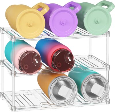 Lifewit Stackable Water Bottle Storage Organizer Only $11.98