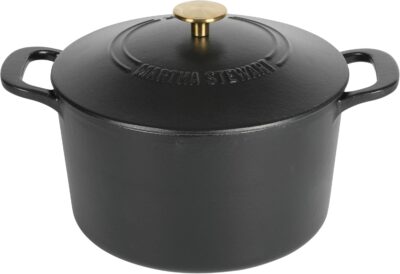 MARTHA STEWART Gatwick 7-Quart Enamel Cast Iron Dutch Oven Only $46.56