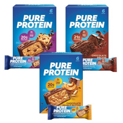 Pure Protein Bars, Chocolate Variety Pack, 18 Ct Only $14.86