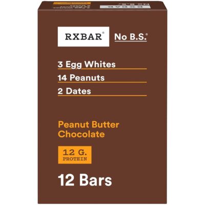 RXBAR Protein Bars, Peanut Butter Chocolate (12 Count) Only $13.27