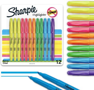 Sharpie Pocket Highlighters, 12 Count Only $3.45