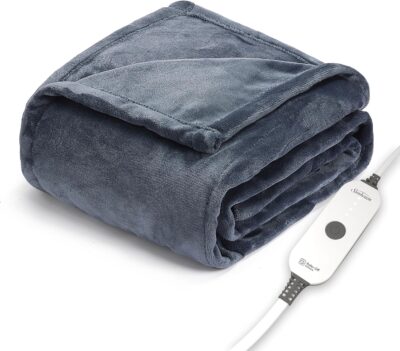 Sunbeam Royal Posh Velvet Heated Throw Electric Blanket, 50″ x 60″ Only $23.76