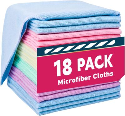 TEAWOO Microfiber Cleaning Cloths, 18 Pack Only $4.74