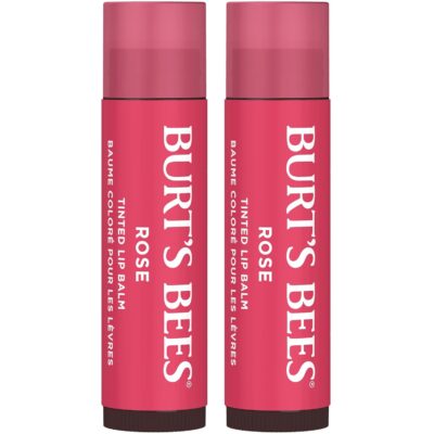 Burt’s Bees Lip Tint Balm, Rose (2-Pack)