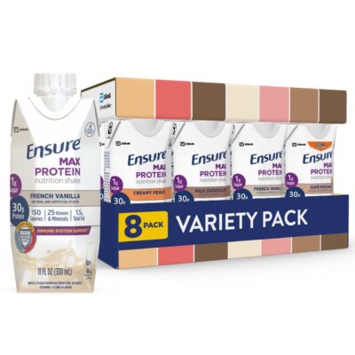 Ensure Max Protein Nutrition Shakes, Variety Pack, 8 Ct Only $10.96