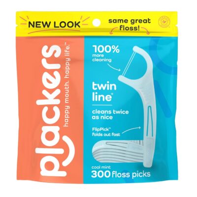 Plackers Twin Line Dental Floss Picks, 300 Ct Only $5.51