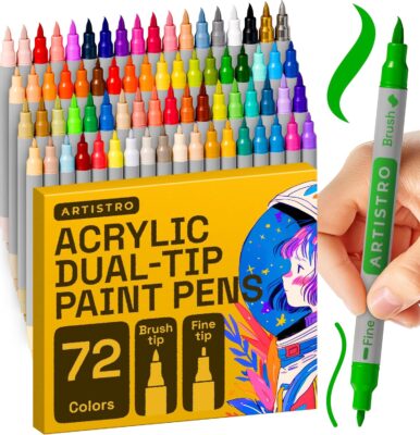 ARTISTRO Acrylic Paint Markers, 72 Count Only $29.99