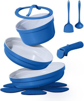 CAROTE 9pcs Pots and Pans Set Only $29.99