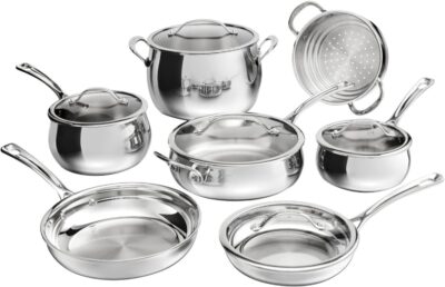 Cuisinart 12-Piece PureClad Triple-Ply Stainless Steel Cookware Set Only $259.95