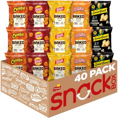 Frito-Lay Baked & Popped Mix Variety Pack, (Pack of 40) Only $14.89