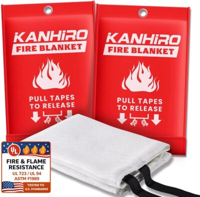 KANHIRO Fire Blanket 2-pack Only $9.99
