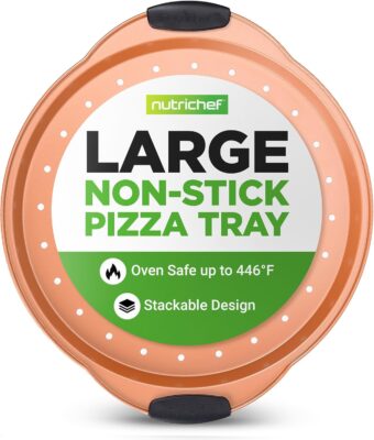 NutriChef 13-Inch Nonstick Carbon Steel Pizza Tray Only $9.99