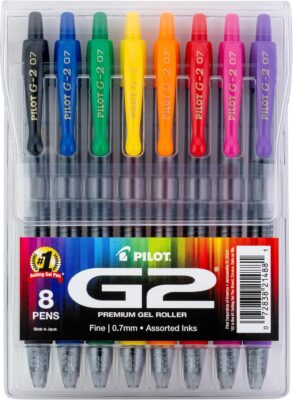 PILOT G2 Premium Gel Roller Pens, Rainbow Colors, 8 Pack Only $10.60
