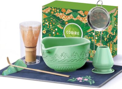 8 Pcs COOIRE Complete Ceramic Matcha Kit Only $8.99
