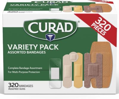CURAD Assorted Bandages, Variety Pack, 320 Count Only $6.67