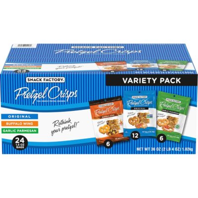Snack Factory Pretzel Crisps Variety Pack, (Pack of 24) Only $12.66