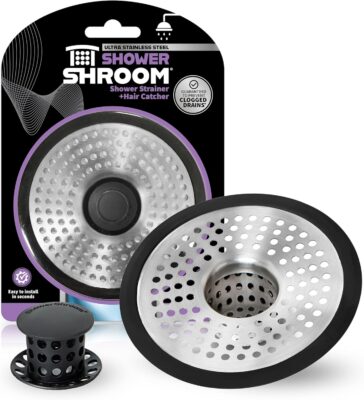 ShowerShroom Ultra Revolutionary Shower Hair Catcher Drain Protector Only $6.99