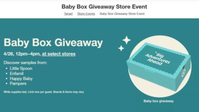 Wednesday Freebies – Free Baby Box Event at Target